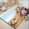 Vintage Beach Seashell Conch Oil Painting Print Area Rug Ocean Seaside Non‑Slip Rectangular Floor Mat Living Bedroom Home Decor Rug