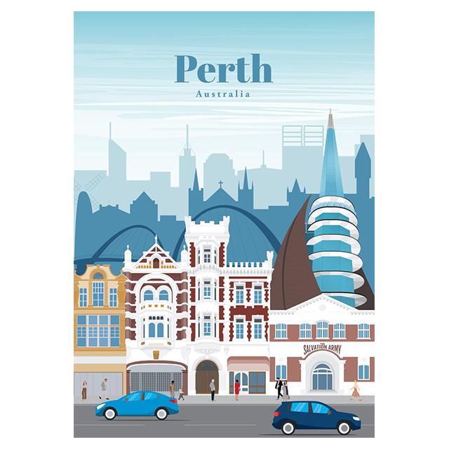 Abstrakte Cartoon Stadt Reise Drucke Poster Leinwand Malerei Hd Modern Wandkunst Bilder Für Wohnzimmer Schlafzimmer Heimdekoration