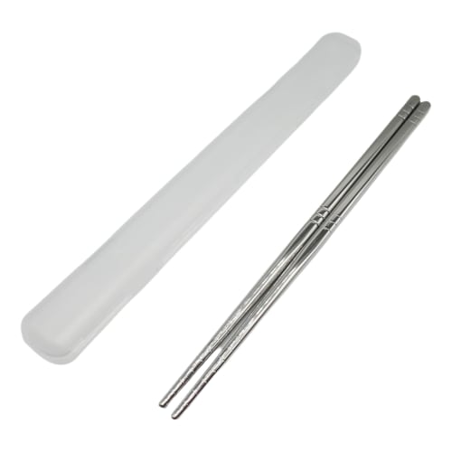 

Набор палочек для еды KASHIBAKER из нержавеющей стали с чехлом для палочек для ланч-боксов, кемпинга, портативный, для улицы, подходит для детей и взрослых, 18,5 см, квадратный