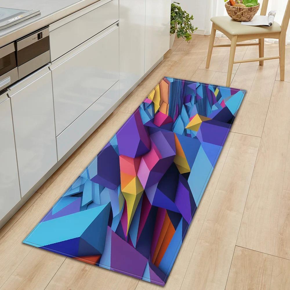 Creative Colorful Geometric Pattern Home Kitchen Floor Mat Door Front Decoration Floor Mat
