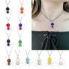 Handmade Colorful Rough Stone Necklaces Crystal Spiders Pendant Neckchains Adjustable Length Chain Jewelry Accessories
