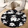 1PC Dog Space Non-Slip Floor Round Carpet, Office, Family, Bedroom, Large Area Rug Indoor Rugs,  Durable Polyester-L0367