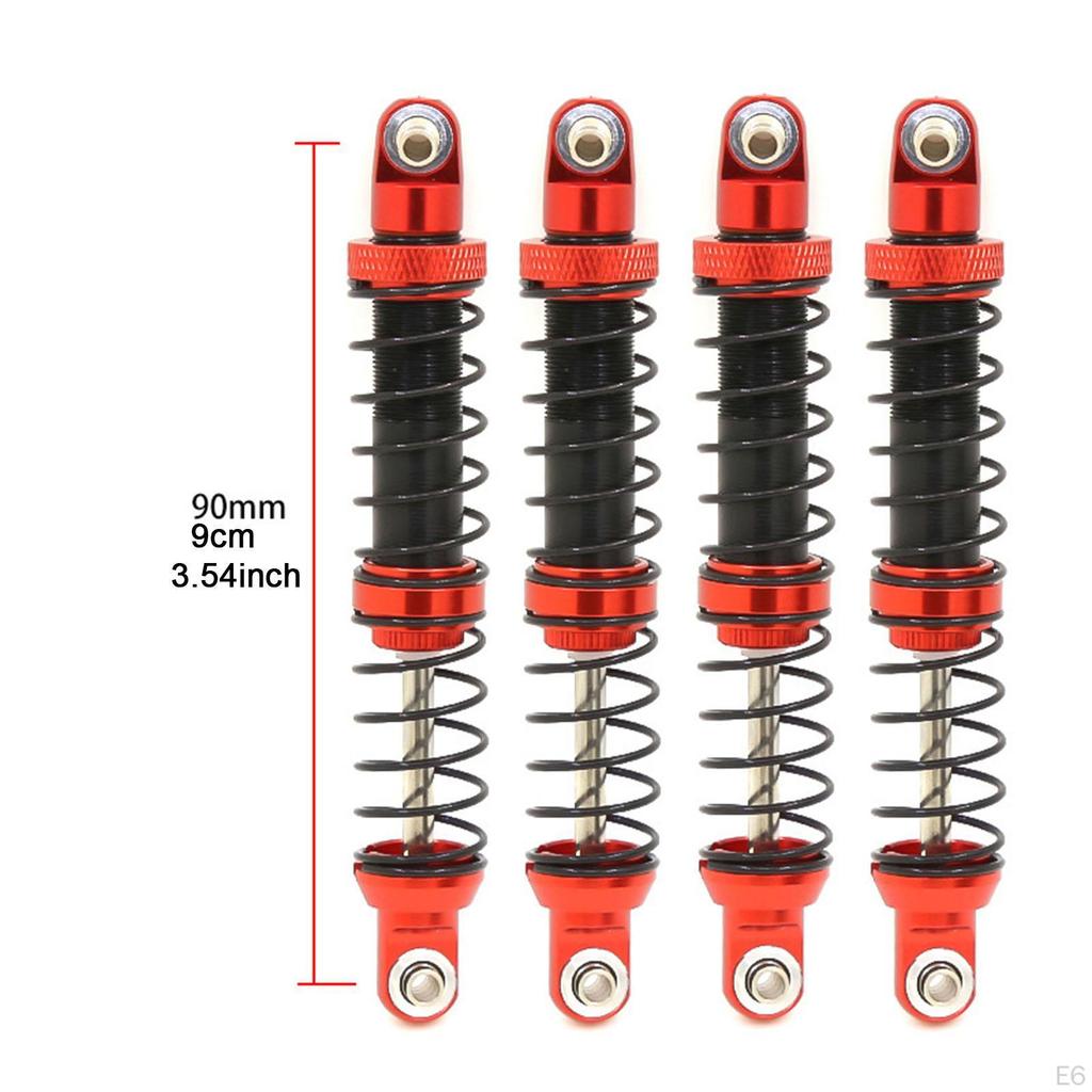 Oil Adjustable Damper Kit with Springs for RC Crawler Car, Compatible 1/10 SCX10 I II III