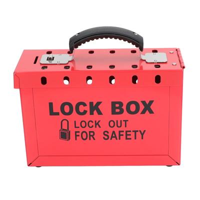 Safety Padlock Rack Management Station Steel Plate High Temperature Spray Processing Red for 12