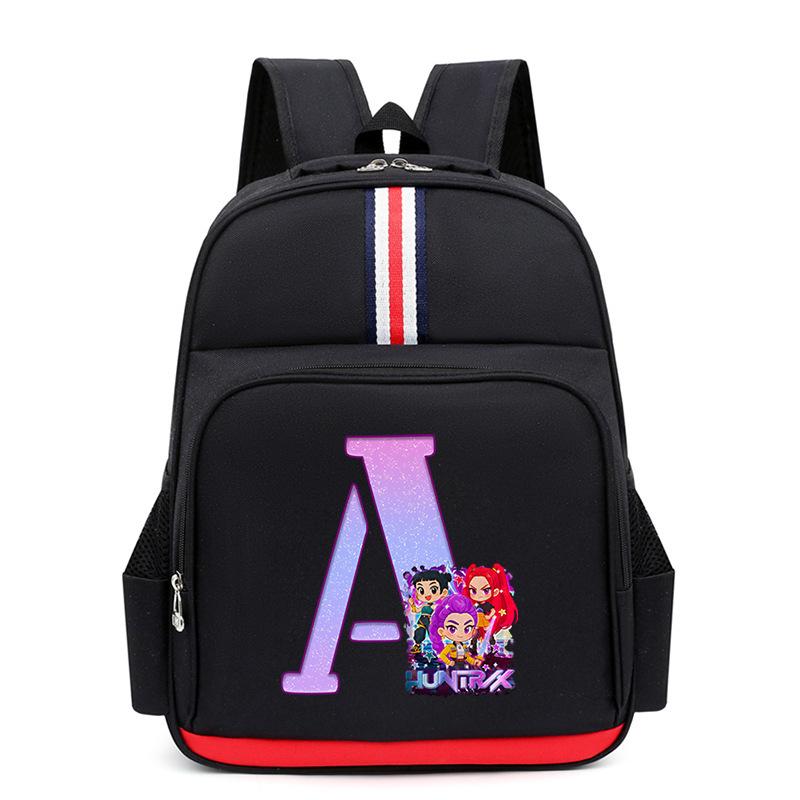 Anime Cartoon 26 Letters Lightweight Children'S Backpack Large Capacity School Trend School Bag For Primary And Secondary School Students
