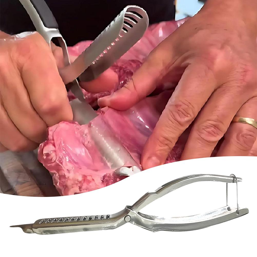 Stainless Steel Rib Membrane Remover Dishwasher Safe Catfish Skinner Plier Skinning Plier for Membrane Removal