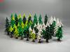 MOC Blocks Cedar forest Northern Europe Winter Snow ice tree scenery architecture Four Seasons Decorations Construction Bricks
