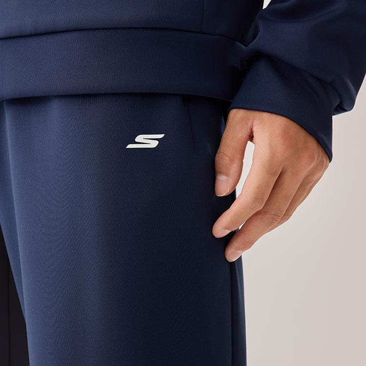 Skechers Warm Moisture-Wicking Quick-Dry Comfortable Loose Fitness Running Knit Sports Pants Men Bottoms P425M205-02MZ