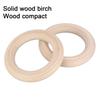 Solid Birch Wooden Gymnastics Rings Pair for Effective Fitness Training