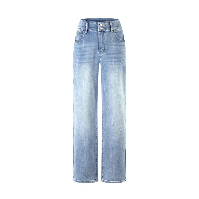 

Navigare Women s Ice Blue Cropped Denim Jeans M