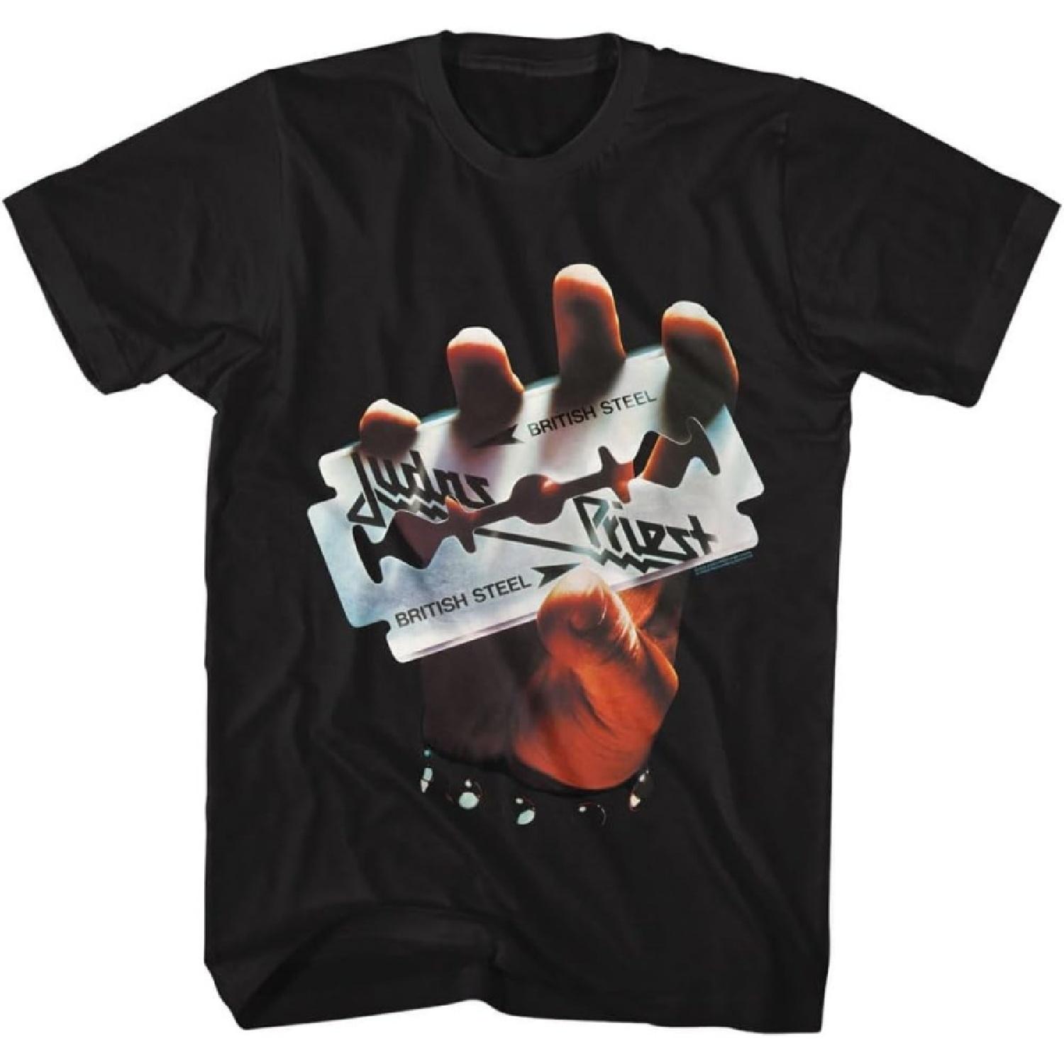Judas Priest British Steel Mens Short Sleeve T Shirt Classic Rock Heavy Metal Vintage Style Graphic Tees XXXXXL разноцветный