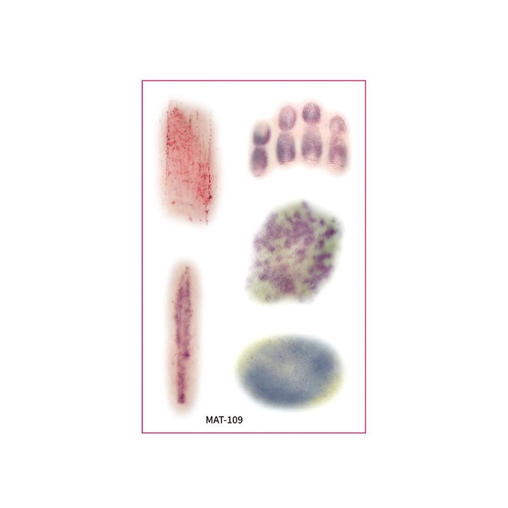 Sweatproof Bruise Scab Scar Tattoo Sticker Waterproof Zombie Cosplay Props Festival Carnival