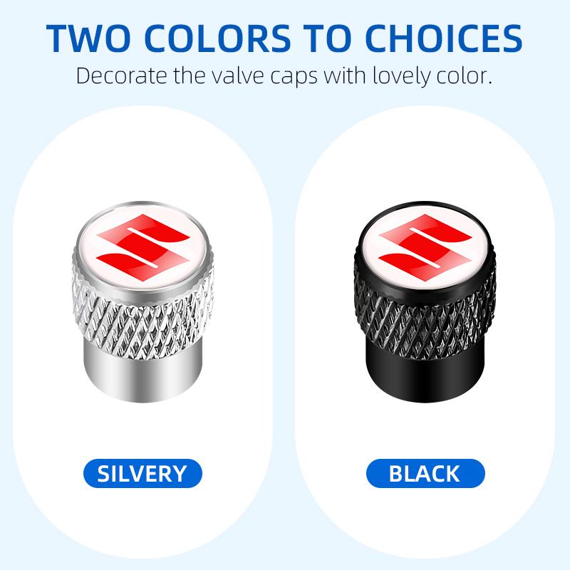 Box 4PCS Car Wheel Tire Valve Air Stem Cap Cover For Suzuki ALTO Samurai Grand Vitara Baleno SX4 Swift Jimny IGNIS Accessories 2GV8D