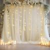 3meters Tulle Backdrop Curtains White Mesh Gauze Backdrop String Light Backdrop  Wedding Decoration