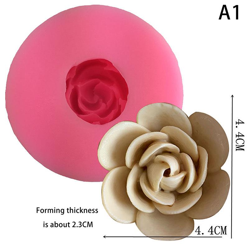 3D Flower Silicone Mold Cake Fondant Candle Clay Cupcake Jelly Candy Chocolate Decoration Durable Baking Mould