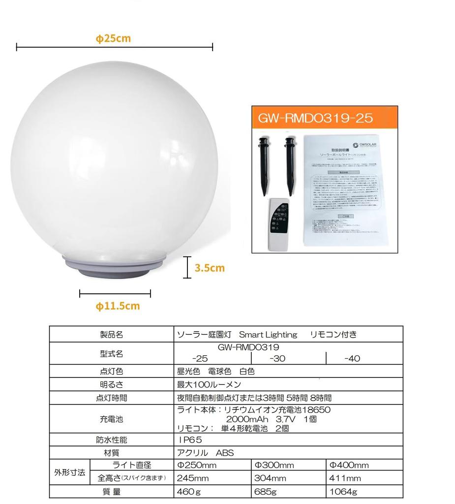 Stay Lit Until the Next 100 Lumens of Garden Ball 25cm Smart Lighting Solar Runtime and Adjustable Brightness for Warm and Brighten Your Flower and GW
