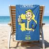 1pc NUKA-BOMBS Fallout Beach Towel with Custom Name, Beach/Swimming/Bath/Picnic/Camping Towel, Suitable for Seaside Beaches