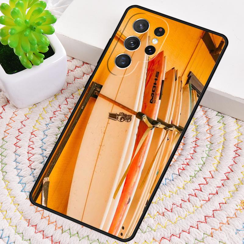 Surfing Sea Beach Surfboard Wave TPU Phone Case For Samsung Galaxy note 10 pro S26 S25 S24 S23 S22 Ultra Plus S21 FE S20 Cover