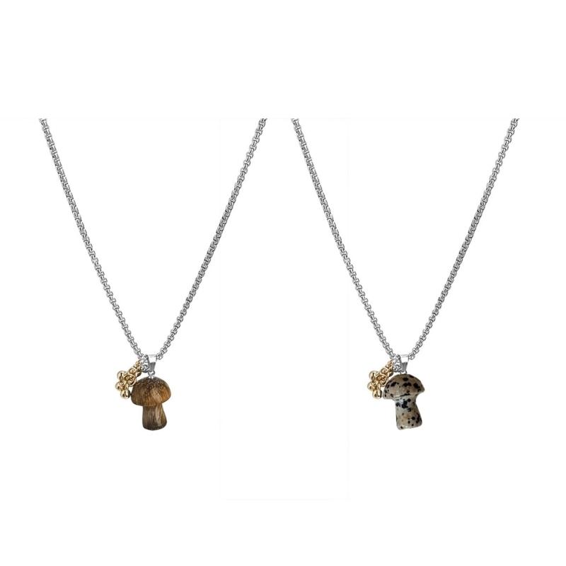 Mushroom Pendant Necklace Symbolizing Nature and Vitalities With Sturdy Alloy Materials for Fashionable Women Wear