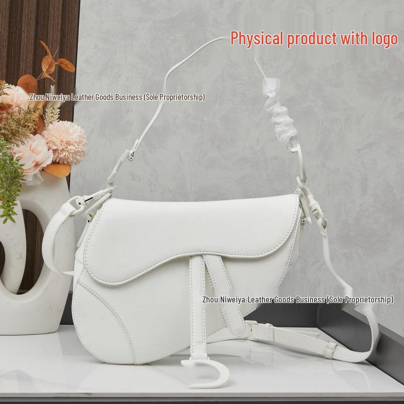 Women's Crossbody Saddle Bag with Vintage Floral Embroidery