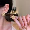 European and American Retro Exquisite Super Flash Flower Stud Earrings Women's Fashion Temperament High Sense Light Luxury Personalized Earrings