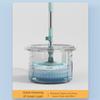 Self-separating Rotary Mop and Bucket Set Extended Handle Hand-Free Spin Floor Cleaner Tool Save Space Self Wringing