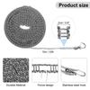 Uxcell 2-Pack Windproof Clothesline, 10M 33FT Plastic Non-Slip Clothesline, Portable Travel Clothesline for Balcony, Outdoor Laundry, Camping, Gray