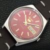 AUTOMATIC VINTAGE SEIKO 5 JAPAN 6319A MENS RED COLOR DIAL WATCH a701262-5 R206a-a701262