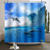 Underwater World Ocean Shower Curtain for Bathroom Seabed Animals Sea Turtle Dolphin Fish Waterproof Bathroom Curtain With Hooks