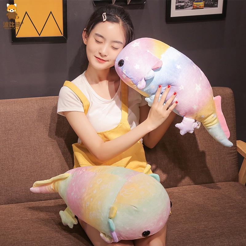 Plush Hexagonal Soft Salamander & Dinosaur Fish Throw Pillow Doll