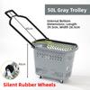 Thickened Plastic Shopping Basket with Wheels Handheld KTV Basket Convenience Store Caddy Vegetable Basket Pull Rod Basket