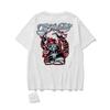 6139 Bianco Sporco Estate Uomo e Donna Cotone Puro Stampato Oversize T-shirt Street Wear