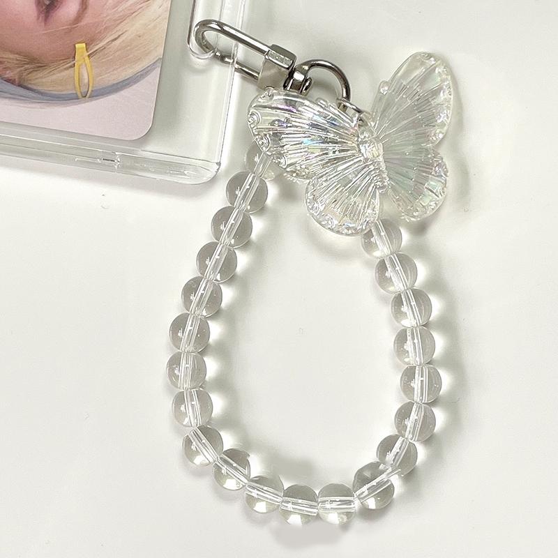 Acrylic Clear Double Card Protective Cover Elastic Keychain Public Transportation Card Small Card Access Control Card Cover