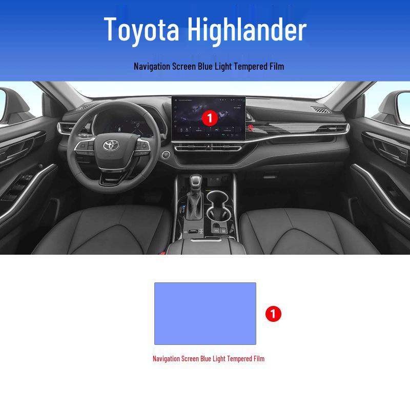 Center Console & Navigation Screen Film for 26 Toyota Highlander Models