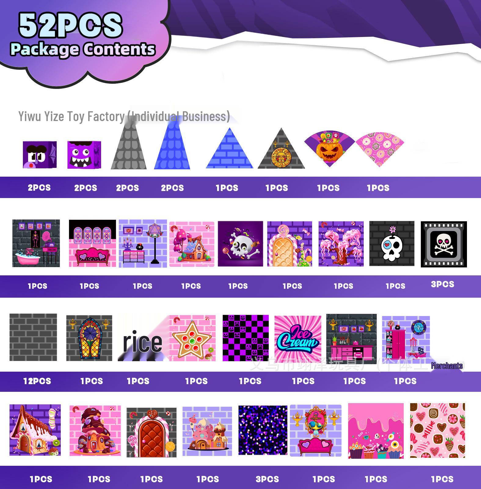 Magic Candy House Magnetic Tiles: Children s Educational Building Set 5.5 CM