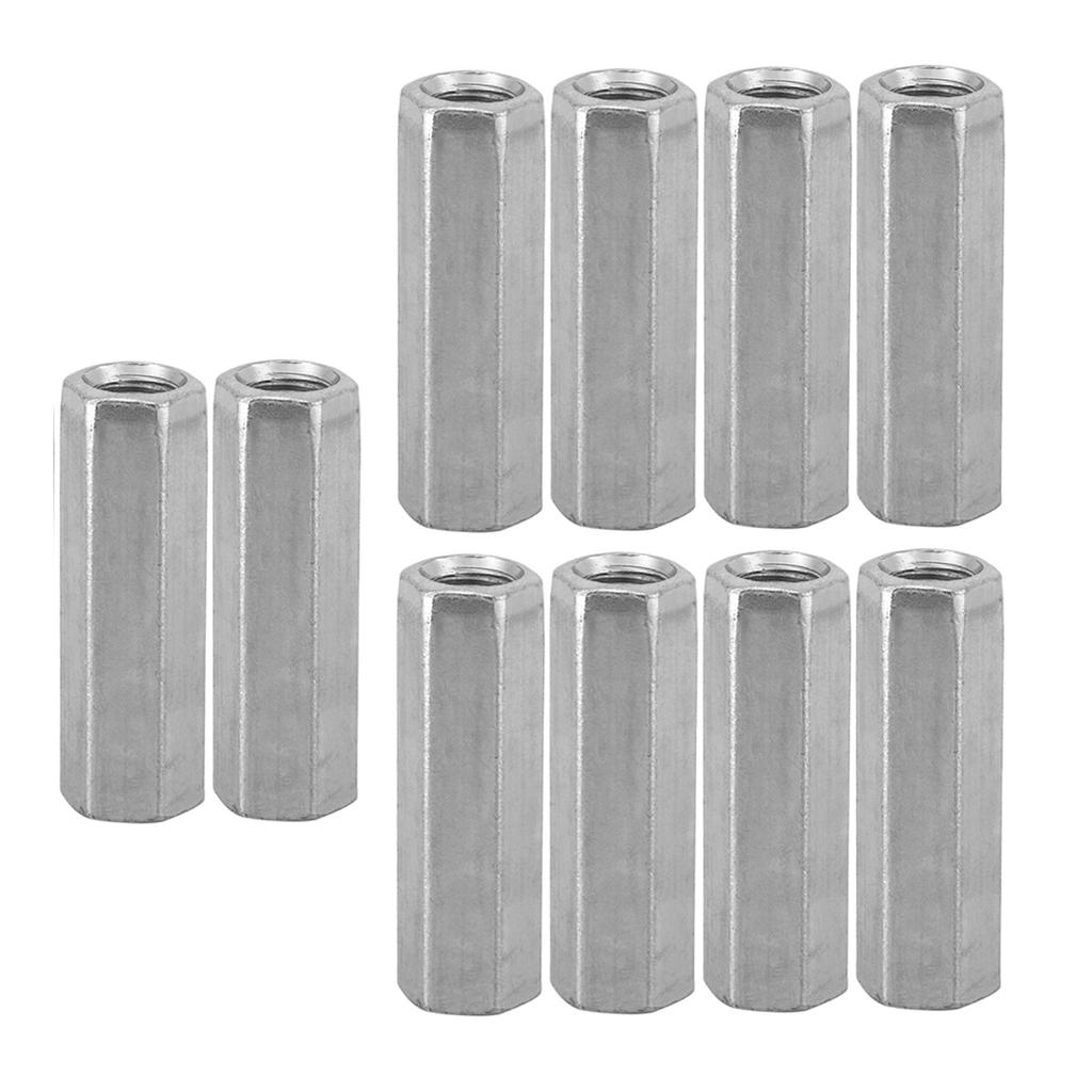 10pcs M8 Long Rod Nut Hex Hexagonal Sleeve Nut Standoff Threaded Fasteners (M8*40)
