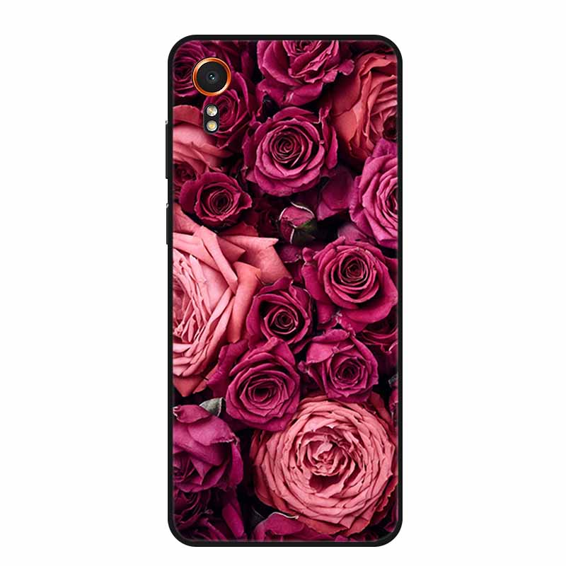 Чехол для Samsung Galaxy Xcover 7 Модные Цветы Черный Силикон Мягкая Задняя Крышка Для Samsung Galaxy Xcover7 Чехол для Телефона Coque Capa Galaxy Xcover7