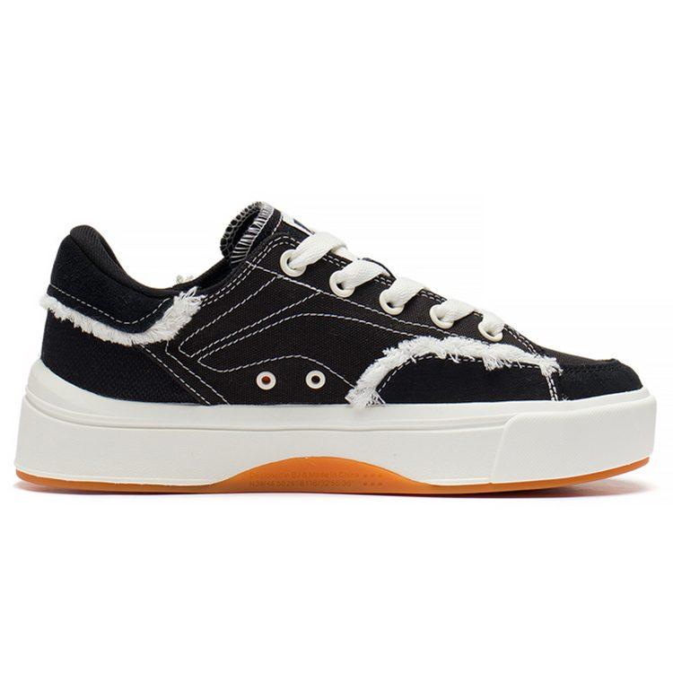 Li Ning Comfy Casual Low top Skateboard Shoes Men's Black White AGCS035-1