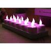 Set mit 12 wiederaufladbaren LED-Kerzen, flackernd, ohne Flamme, Teelicht, elektrische Lampe, wachsfrei, Valentinstag, Zuhause, Hochzeit, Weihnachten, Tischdekoration