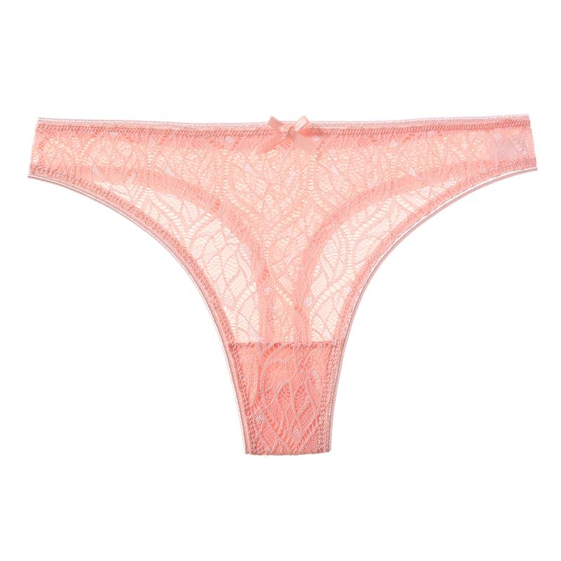 CINOON Women's Sexy Sheer Lace Thong Low-rise Cut-out High-cut T-back Comfort Breathable & Body-hugging Underwear