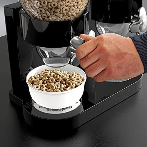 GHDVOP Cereal Dispenser, Large Capacity 2L, Dual-Row, Stylish Dry Food Dispenser for Kitchen Countertops, Keeps Food Fresh, Storage Unit for Rice, Cer