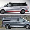Dvoudílná sada bočních prahových polepů pro Toyota Alphard & Mercedes-Benz Vito
