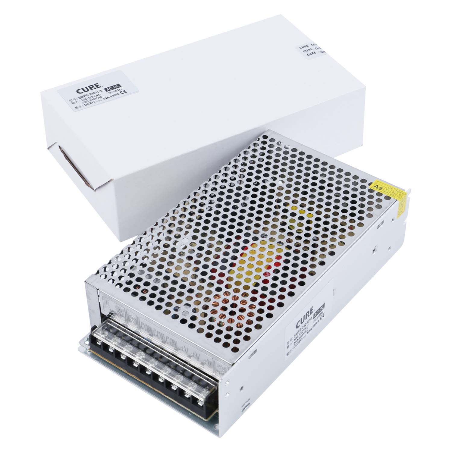 

CURE Стабілізоване джерело живлення Імпульсне джерело живлення AC DC Converter 24V 10A 240W DC Power Converter Power Protection Automatic Cooling Japanese