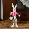 Elegant Easter Rabbit With Top Hat And Pocket Watch Resin Decoration Easter Party Supplies For Home Party Decors 9x9x21cm