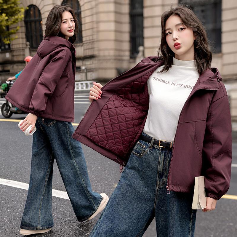 Women’s Short Hooded Quilted Cotton-Padded Winter Jacket