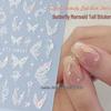 Iridescent Aurora Butterfly & Fishtail Nail Stickers - Trending Adhesive Decals