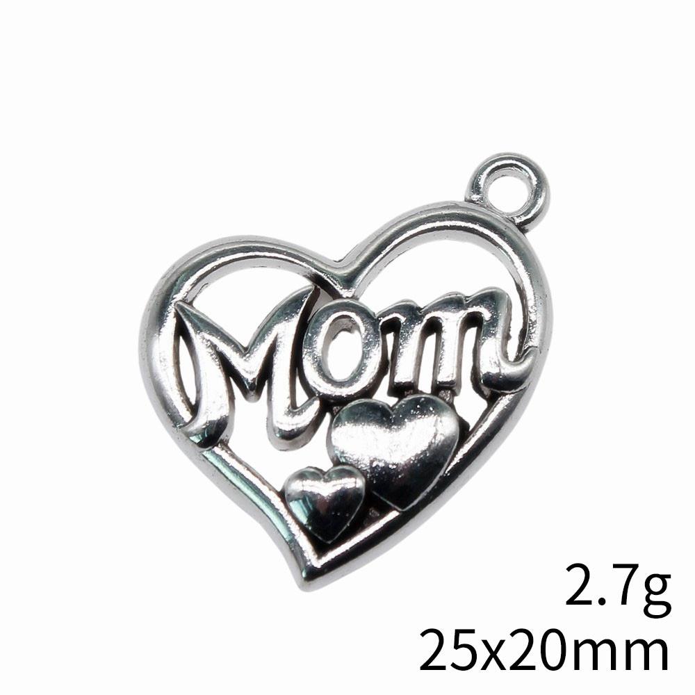 Gifts For Women Charms Bulk Family Member Heart Tags Charms Pendant Souvenir Male Pendant