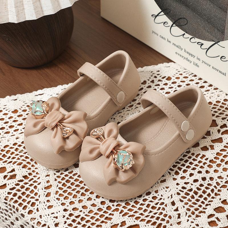 Prinzessinnen-Schleifenschuhe für Mädchen - Rutschfeste, stylische EVA-Flats für Frühling/Herbst