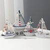 Wooden Sailboat Ornaments,shell,boat Rudder,anchor,lighthouse,seabird Decoration Boat,Home Room Children's Room Decoration Gift