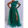 Spring Summer New Women's Plus Size Loose Flare Mesh Dress, Casual Commute European American Style Dress